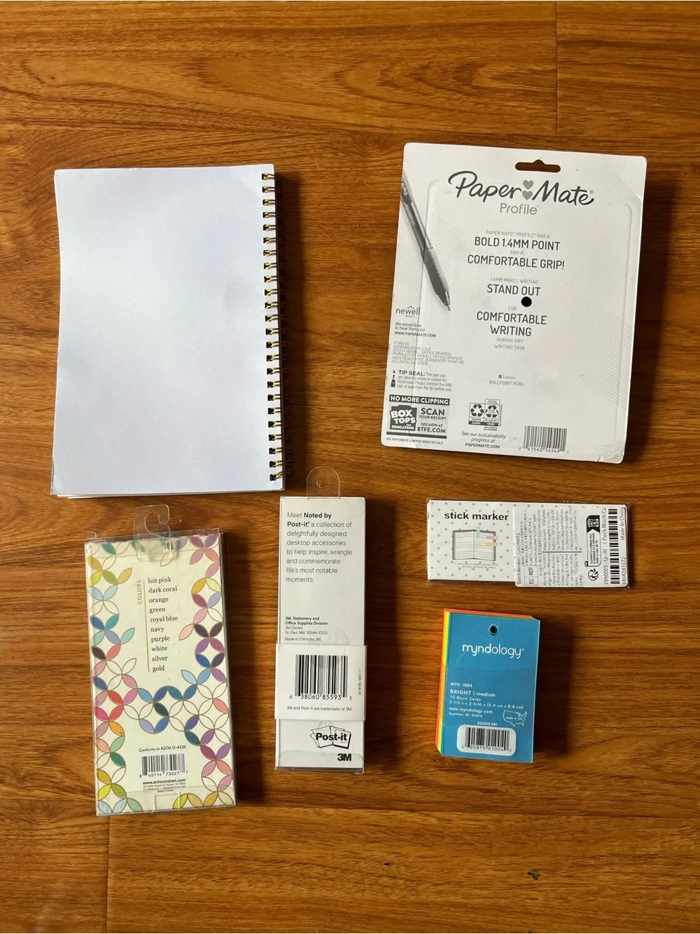 Stationery Bundle Notebook Pens Markers Sticky Notes Flashcards Mixed Lot - Picture 8 of 9